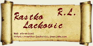 Rastko Lacković vizit kartica